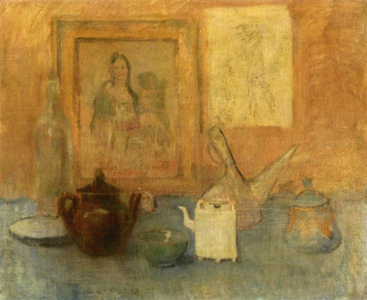 Pablo Picasso Classical Oil Paintings Still Life With Table - Click Image to Close